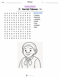Podgląd drukowalnego arkusza ćwiczeń Harriet Tubman