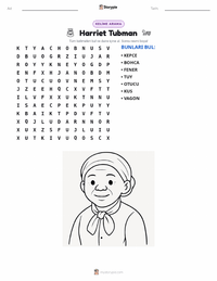 Harriet Tubman yazdırılabilir çalışma sayfası önizlemesi
