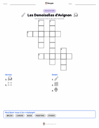 Les Demoiselles d’Avignon printable worksheet preview