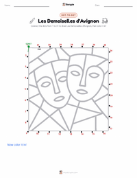 Les Demoiselles d’Avignon printable worksheet preview