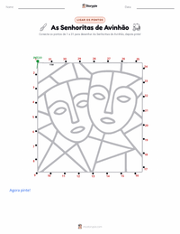 Prévia da folha de atividades imprimível Les Demoiselles d’Avignon