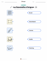 Les Demoiselles d’Avignon printable worksheet for kids
