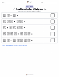 Les Demoiselles d’Avignon printable worksheet preview