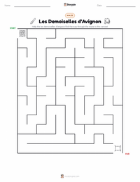Les Demoiselles d’Avignon printable worksheet preview