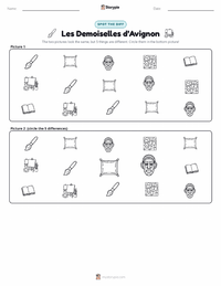 Les Demoiselles d’Avignon printable worksheet preview