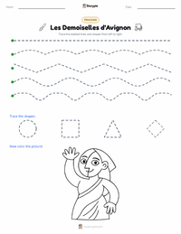 Les Demoiselles d’Avignon printable worksheet preview
