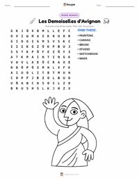 Les Demoiselles d’Avignon printable worksheet preview