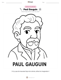 Aperçu de la feuille de travail imprimable Paul Gauguin