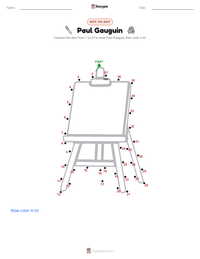 Paul Gauguin printable worksheet preview