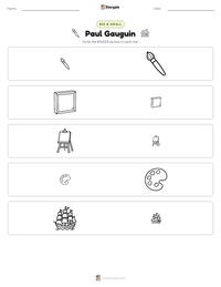 Paul Gauguin printable worksheet preview