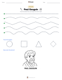 Paul Gauguin printable worksheet preview