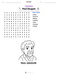 Paul Gauguin printable worksheet preview