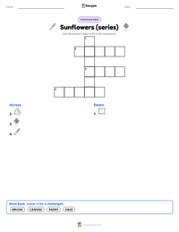 Sunflowers (series) printable worksheet preview