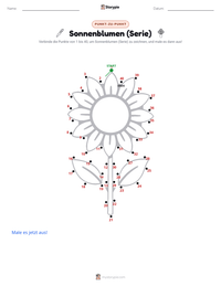 Sonnenblumen (Serie) druckbare Arbeitsblatt Vorschau