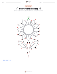 Sunflowers (series) printable worksheet preview