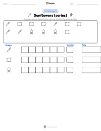 Sunflowers (series) printable worksheet preview