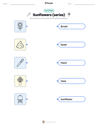 Sunflowers (series) printable worksheet preview
