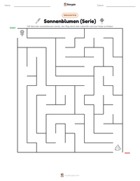 Sonnenblumen (Serie) druckbare Arbeitsblatt Vorschau