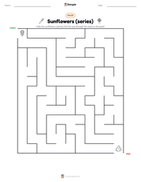 Sunflowers (series) printable worksheet preview