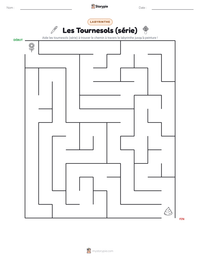 Aperçu de la feuille de travail imprimable Les Tournesols (série)