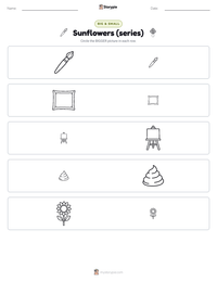 Sunflowers (series) printable worksheet preview