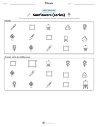 Sunflowers (series) printable worksheet preview