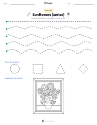 Sunflowers (series) printable worksheet preview