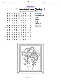 Sonnenblumen (Serie) druckbare Arbeitsblatt Vorschau
