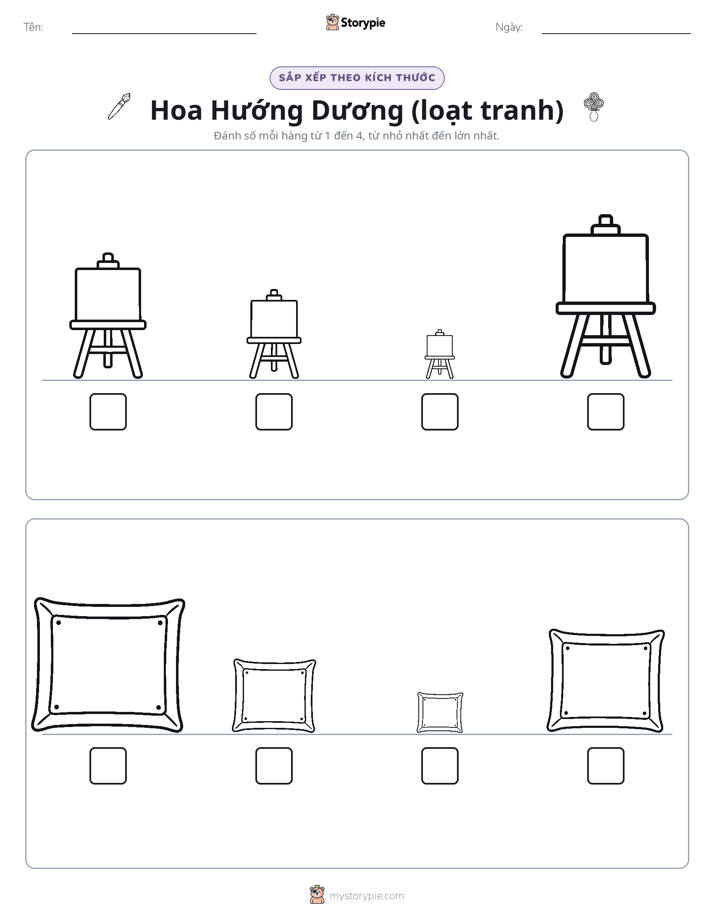 Thứ Tự Kích Thước