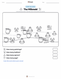The Milkmaid printable worksheet preview
