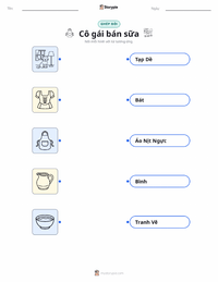 Tài liệu in sẵn Cô Gái Vắt Sữa cho trẻ em