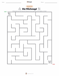 Das Milchmädchen druckbare Arbeitsblatt Vorschau