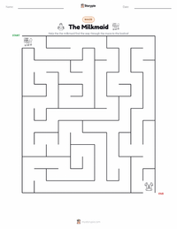 The Milkmaid printable worksheet preview