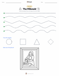 The Milkmaid printable worksheet preview