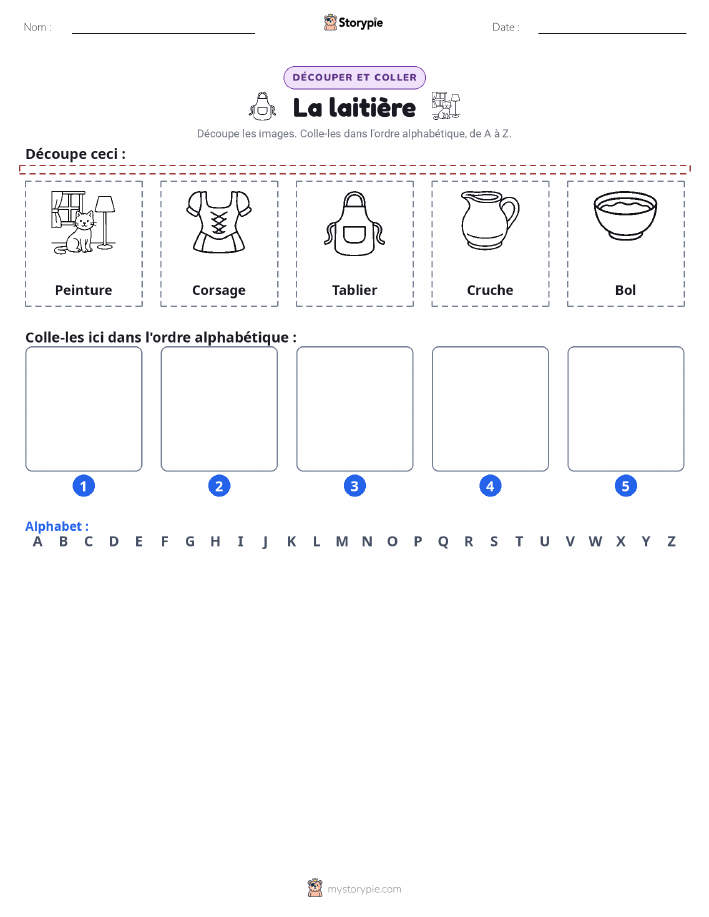 Découper & Coller l'Alphabet