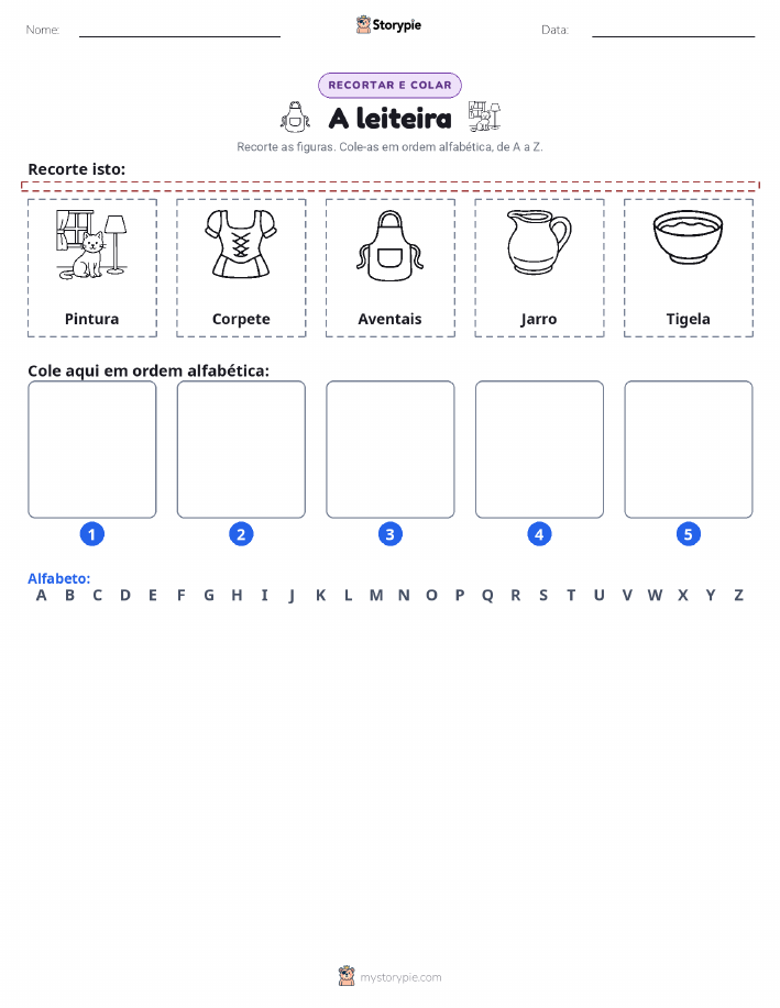 Recortar & Colar Alfabeto