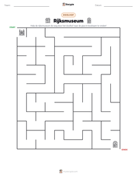 Rijksmuseum afdrukbare werkblad voorbeeld