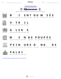 Aperçu de la feuille de travail imprimable Rijksmuseum