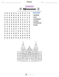 Rijksmuseum afdrukbare werkblad voorbeeld