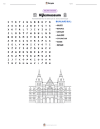 Rijksmuseum yazdırılabilir çalışma sayfası önizlemesi