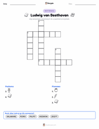 Podgląd drukowalnego arkusza ćwiczeń Ludwig van Beethoven