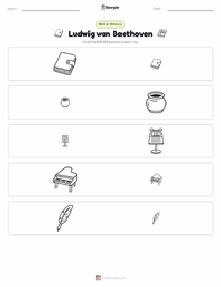Ludwig van Beethoven printable worksheet preview