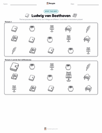 Ludwig van Beethoven printable worksheet preview