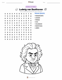 Anteprima della scheda stampabile di Ludwig van Beethoven