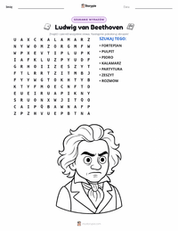 Podgląd drukowalnego arkusza ćwiczeń Ludwig van Beethoven