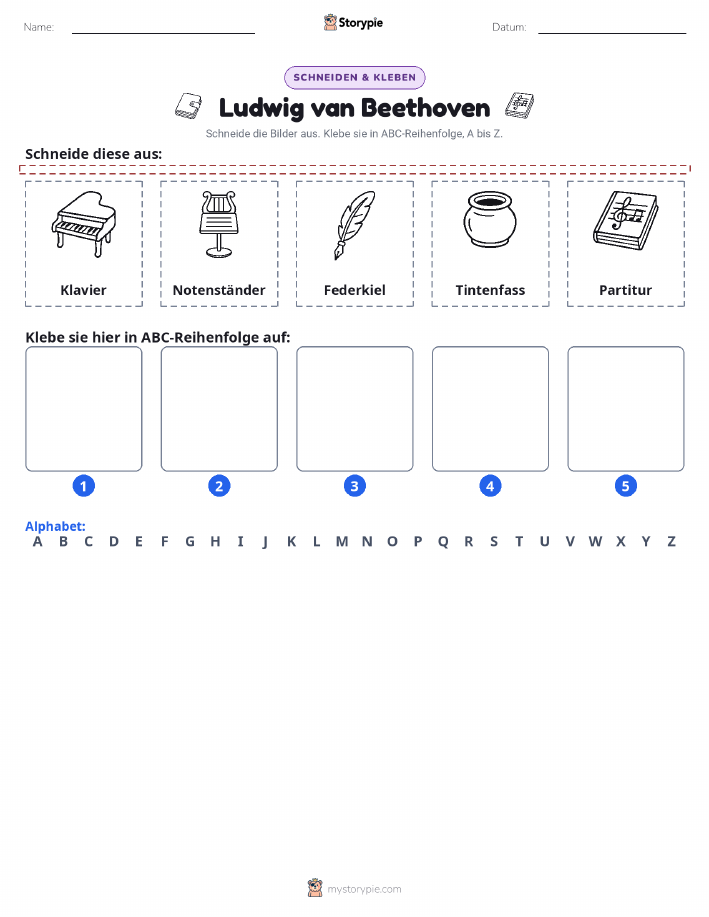 Schneiden & Einfügen Alphabet