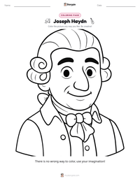 Joseph Haydn printable worksheet preview