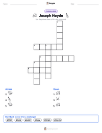 Joseph Haydn printable worksheet preview