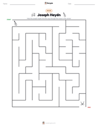 Joseph Haydn printable worksheet preview