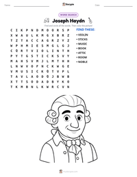 Joseph Haydn printable worksheet preview